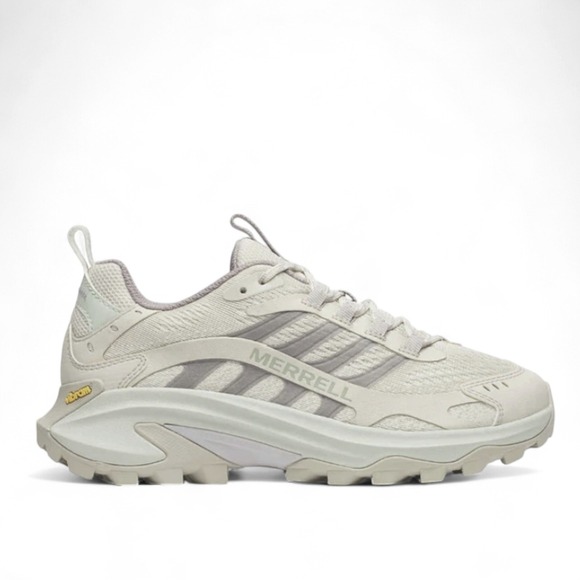 Merrell Moab Speed 2 Womens‎ Size 8 Greige Trail Running Hiking Shoes Vibram NEW